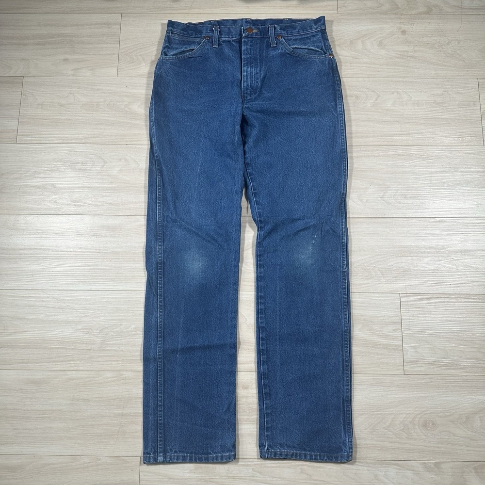 Vintage Wrangler Denim 13MWZ Original Fit Jeans Size 34x34 Cowboy Cut Western